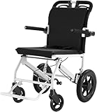 Zurcheel Wheelchairs for Adults Travel Lightweight Wheelchair Lightweight Folding Wheelchair Made of Aluminum, Compact, with Assistive Brakes, for Outside Use and Indoor Use（18lbs）