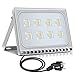 Produktbild 50W LED Flutlicht Flutlichtstrahler Strahler Scheinwerfer, LED Fluter Baustrahler mit Stecker Wasserdicht IP65, Kaltweiß 6000K, Ideale Wandleuchte Außenbeleuchtung für Garten, Garage, Hotel