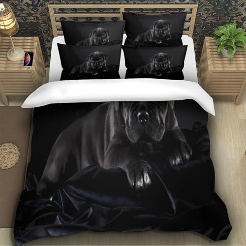 Housse de couette chat noir 220x240 en microfibre de qualité premium - 5