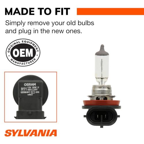 SYLVANIA H11 XtraVision Halogen Headlight Bulbs — 2-Pack - Image 5