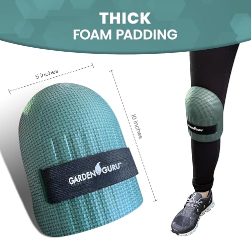 GARDEN GURU Home & Gardening Knee Pads – Waterproof EVA Foam Cushion, Soft Inner Liner, Comfortable Fit with Adjustable Straps