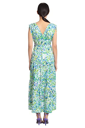 Image of Maggy London Women's Tiered Maxi with Shoulder and Waist Drawstring Details