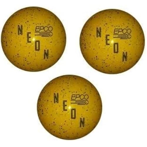Bowlerstore Products EPCO Duckpin Bowling Balls - Neon Speckled - Yellow (4 7/8 inch- 3lbs. 12 oz.) 3 Balls