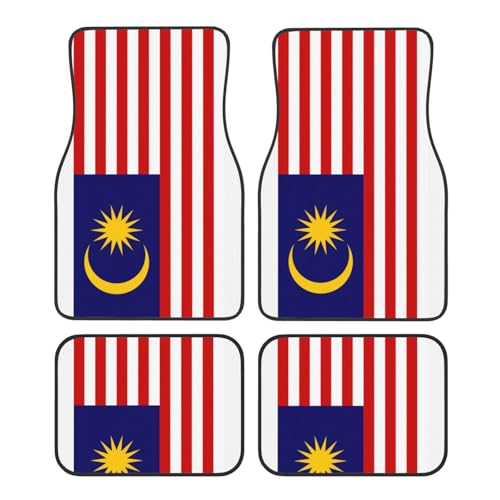 Tapis de voiture universels avec motif drapeau de la Malaisie pour protéger le sol du véhicule