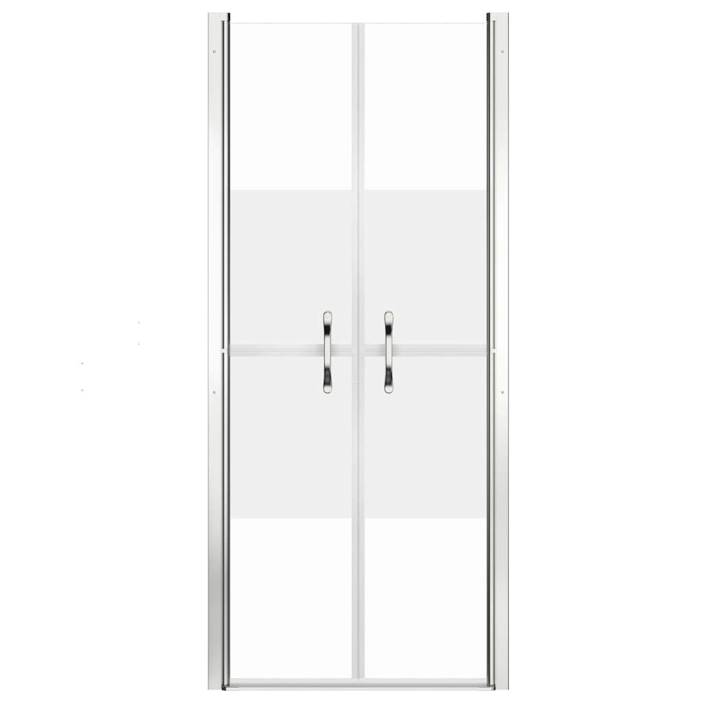 vidaXL Porte de Douche Porte de Cabine de Douche Accessoire de Salle de Bain Paroi de Douche Maison Intérieur ESG Demi-dépoli 76x190 cm