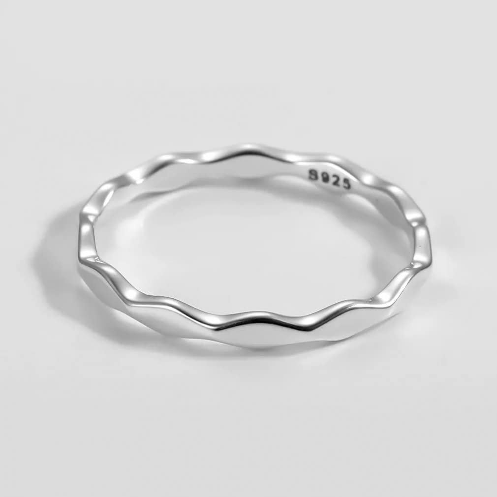 S925 Sterling Silber Oxid Ring Schmuck Silber Fingerring Geschenk für Frauen