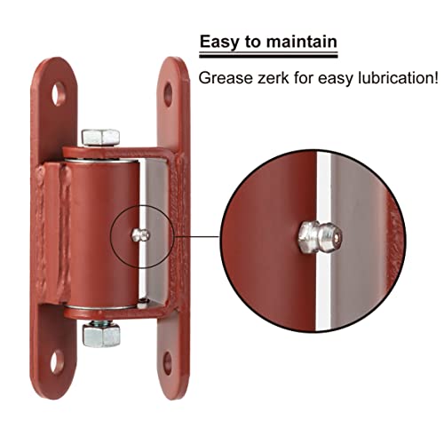 Image of Heavy Duty 7 inch Bolt onto The Gate Bolt onto The Post Gate Hinges with Needle Roller Bearing for Driveway Vehicular Pedestrian Gates, 2150P Lubricable Gate Hinge(Sold as a Pair) (Pack of 2)