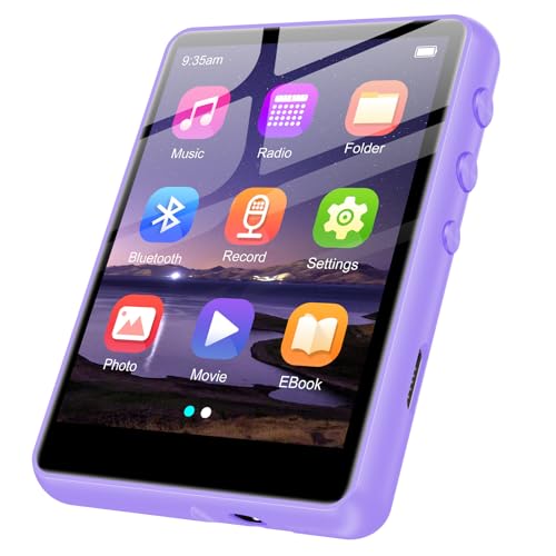 Image of 128GB MP3 Player with Bluetooth 5.4, 2.4 inch Portable HiFi Music Player with FM Radio /HD Speaker /E-Book /Photo /Video /Alarm Clock, Digital Music Player Earphones Included