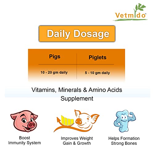 Pig Booster Plus - Growth Booster with Vitamins, Minerals & Amino Acids Supplement for Swine, Pigs, Piglets & Piggery - 5 kg