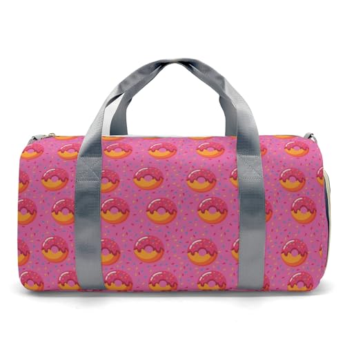 Personalized Duffel Bag Pink Donuts Customized Multi-Function Travel Bag Gym Sports Bag Dance Bag Women Men Carry On Weekend Bags2