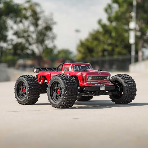 Image of ARRMA RC Truck Outcast 4X4 4S BLX 1 /10TH 4WD Stunt Truck RTR (Battery and Charger Not Included), Red, ARA4410V2T4