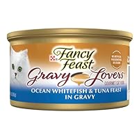FANCY FEAST Adult Seafood Gravy Lovers Whitefish and Tuna Wet Cat Food 24x85g