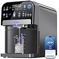 ecozy Nugget Ice Maker Dispenser Countertop, 2-in-1 Pebble Ice Machine & Water Dispenser with App Control, Sonic Crushed Ice Makers with Self-Cleaning, TDS Monitor, Measured Dispensing, 33 Lbs/Day
