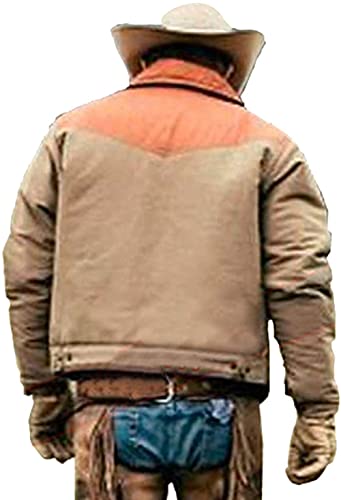 Men's Cowboy Stylish Orange Cotton Fashion jacket2