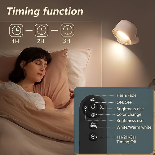 Focos LED de pared sin cables para zonas sin enchufe con batería recargable pack de 2 5