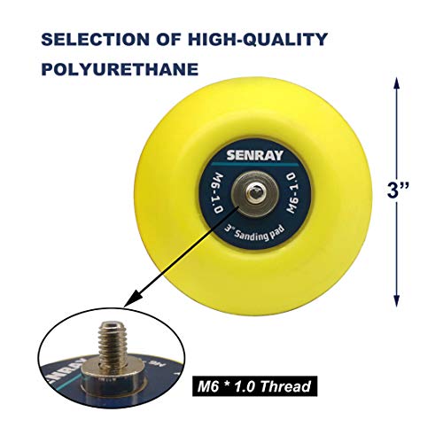 Image of 3-Inch Dual-Action Hook & Loop Fastener Flexible Backing Plate, M6 Thread Polishing Pad - 5 PCS Set