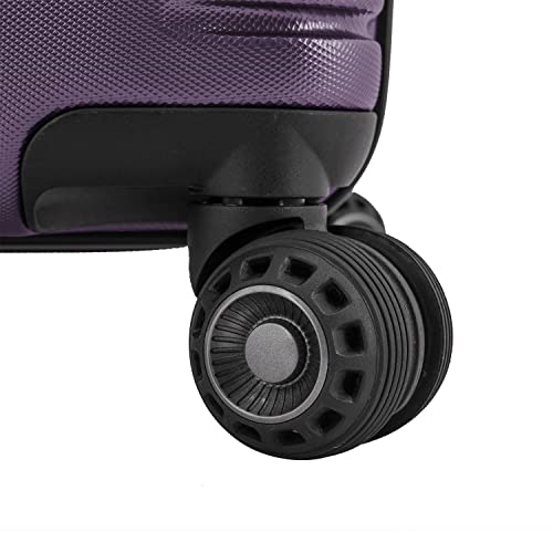 Image of Traveler's Choice Archer Polycarbonate Expandable Luggage with Spinner Wheels, Dark Purple, 3-Piece Set