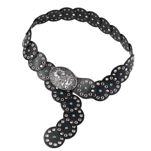 Punk Style Decorative Skirt Waist Belt Retro Rivet Wide Belt Versatile Hot Girl Wasteland Style with Pants Belt Trend