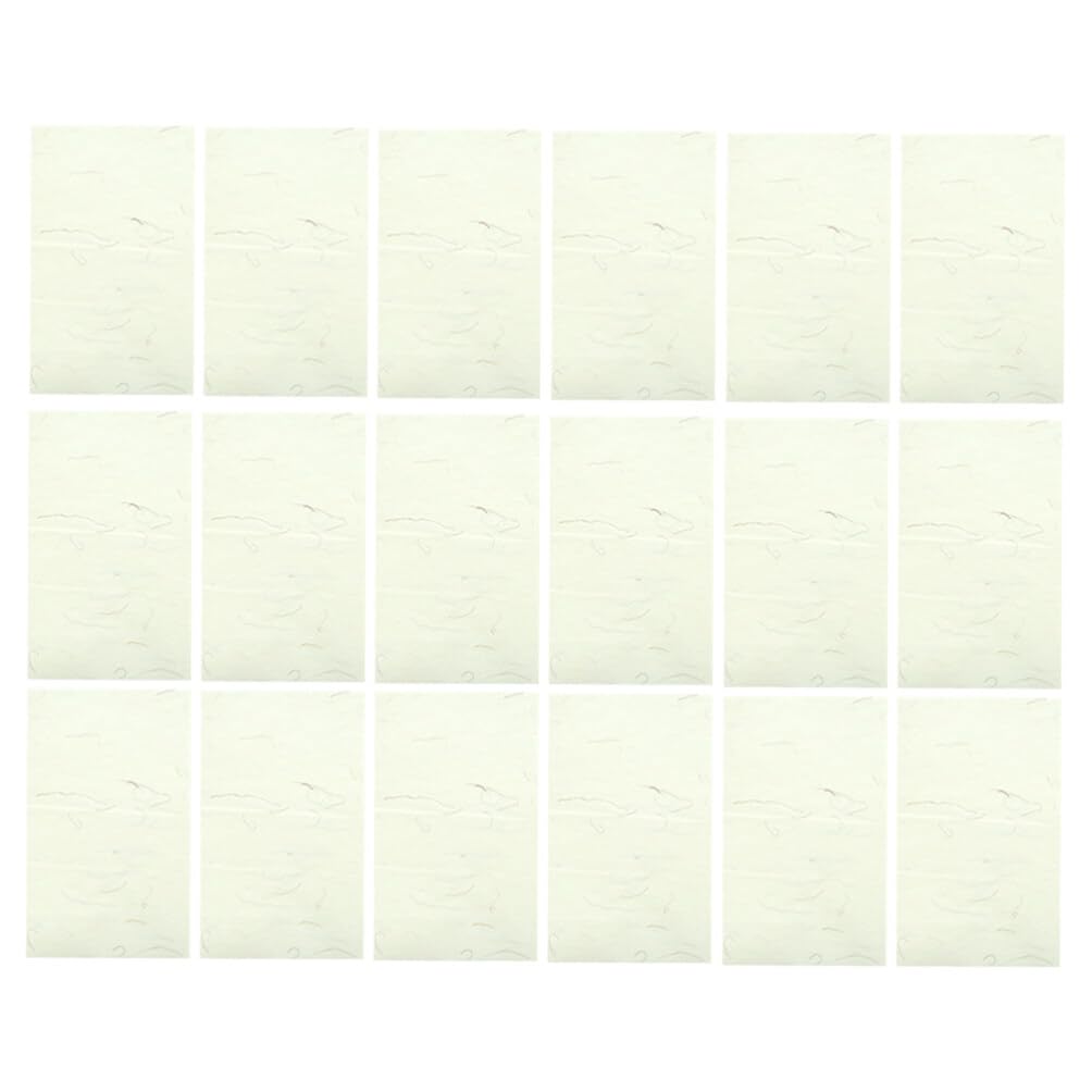 STOBOK Chinese Calligraphy Rice Paper 28X17 Inch Handmade Xuan Paper Sheets for Calligraphy Brushes and Painting Practice Ink Absorbent Art Supplies for Home and School