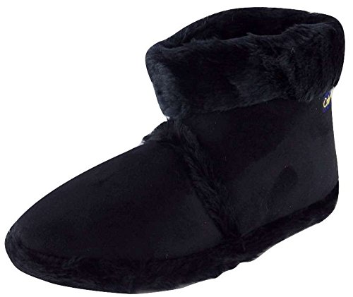 Uomo 'coolers' Nero Faux Fur Foderato Faux Suede