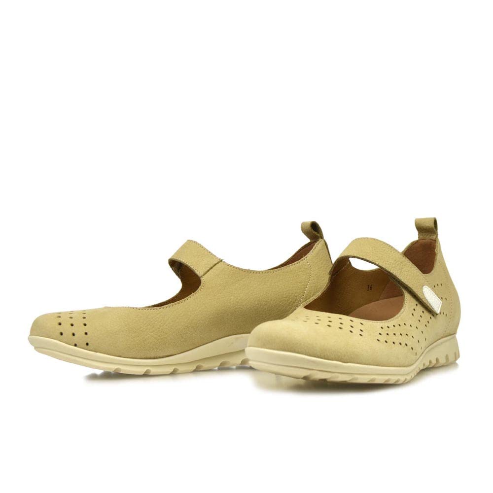 PieSanto - Zapato Bailarina en Piel con Cierre Gancho y Bucle 220563 para: Mujer
