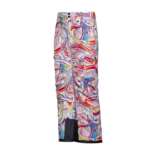 Image of Arctix Kids Snow Sports Cargo Snow Pants with Articulated Knees, Swirl, Medium