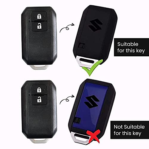 Image of Keycare TPU Key Cover Compatible for: Victoris, Glanza, Urban Cruiser Hyryder Smart Key (Marble Finish)