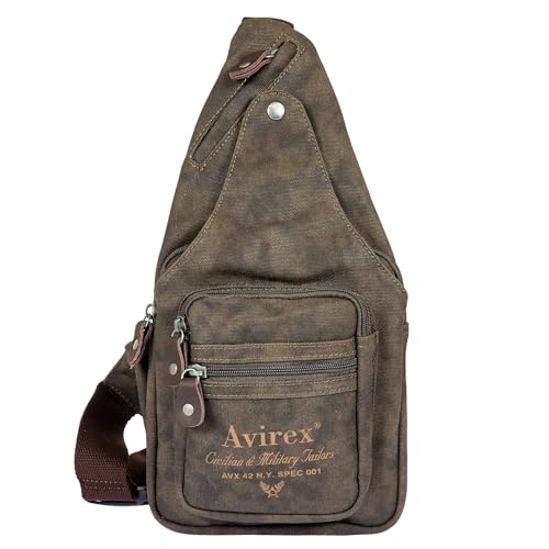 Bolso monohombro Avirex con sofisticados detalles de piel sintética