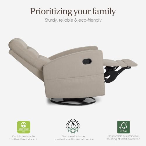 Image of Dream On Me Chatham Deluxe Nursery Glider Recliner, Amazon Exclusive, Warm Sand