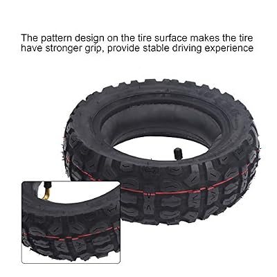 Electric Scooter Solid Tire, 10x3.0 Electric Scooter Inner and Outer Tire 10in Thickened Rubber AntiSkid Tyre