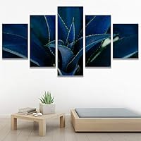 SIGNWIN 5 Panel Canvas Wall Art Botanical Chic Closeup Expressive Multicolor Photography Realism Ultra for Home Decorations Ready to Hang - 60