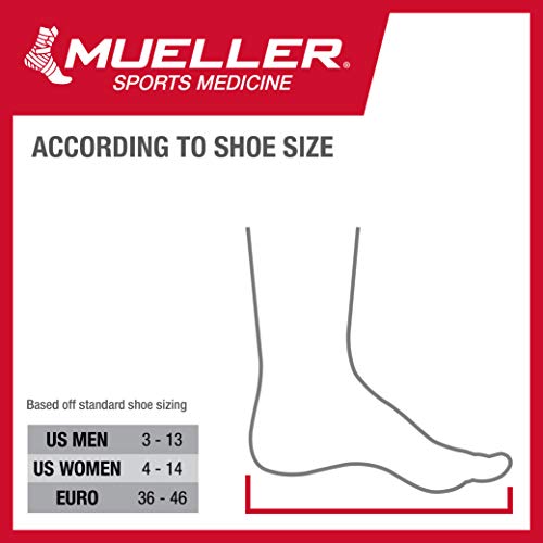 MUELLER Sports Medicine Adjustable Ankle Brace for Men and Women, Ankle Stabilizer for Compression and Pain Relief Support, Ideal for Sprains, Strains, Arthritis, Black, One Size
