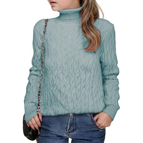 Girls Boys Ribbed Knitted Sweaters Autumn Winter Comfy Warm Pullover Kids Long Sleeve Solid Color Turtleneck Tops2
