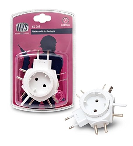NuovaVideosuono AD003 Adaptador de Enchufe eléctrico Tipo Blanco