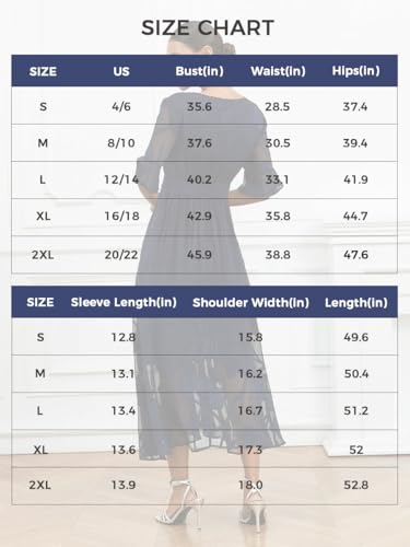 Summer Maxi Dresses for Women 2025 Casual Flutter Sleeve V Neck Cocktail Dress Smocked Elegant Ruffle A-Line Flowy Lace Dress4