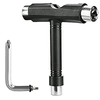 JUHONNZ Skate Werkzeug,Skateboard Tool All in One Schraubenschlüssel mit Inbusschlüssel Skateboard Zubehör mit L Typ Kopfschlüssel Schraubendreher für Skateboards