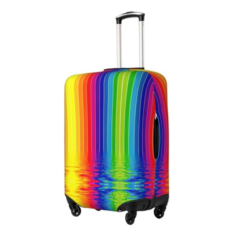 Rainbow Striped Print Luggage Suitcase Cover Protector Luggage Washable Covers With Concealed Zipper2