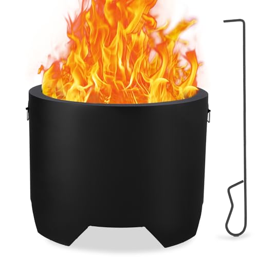 PioneerWorks Stove Bonfire, 20 Inch Smokeless Fire Pit with Removable Ash Pan, Portable Outdoor Fire Pit, Wood Burning Lightweight Fireplace, Ideal for for Backyard, Patio, Garden,19 lbs