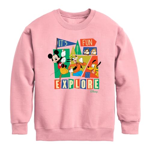 Disney - Standard - Its Fun To Explore - Toddler & Youth Crewneck Fleece Sweatshirt