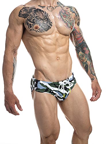 Mens Swim Brief Athletic Training Swimsuit Pouch Pad Bulge Bathing Bikini4