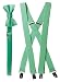 Bow Tie and Suspender Set Combo in Men's & Kids Sizes (25" Toddler, Mint)