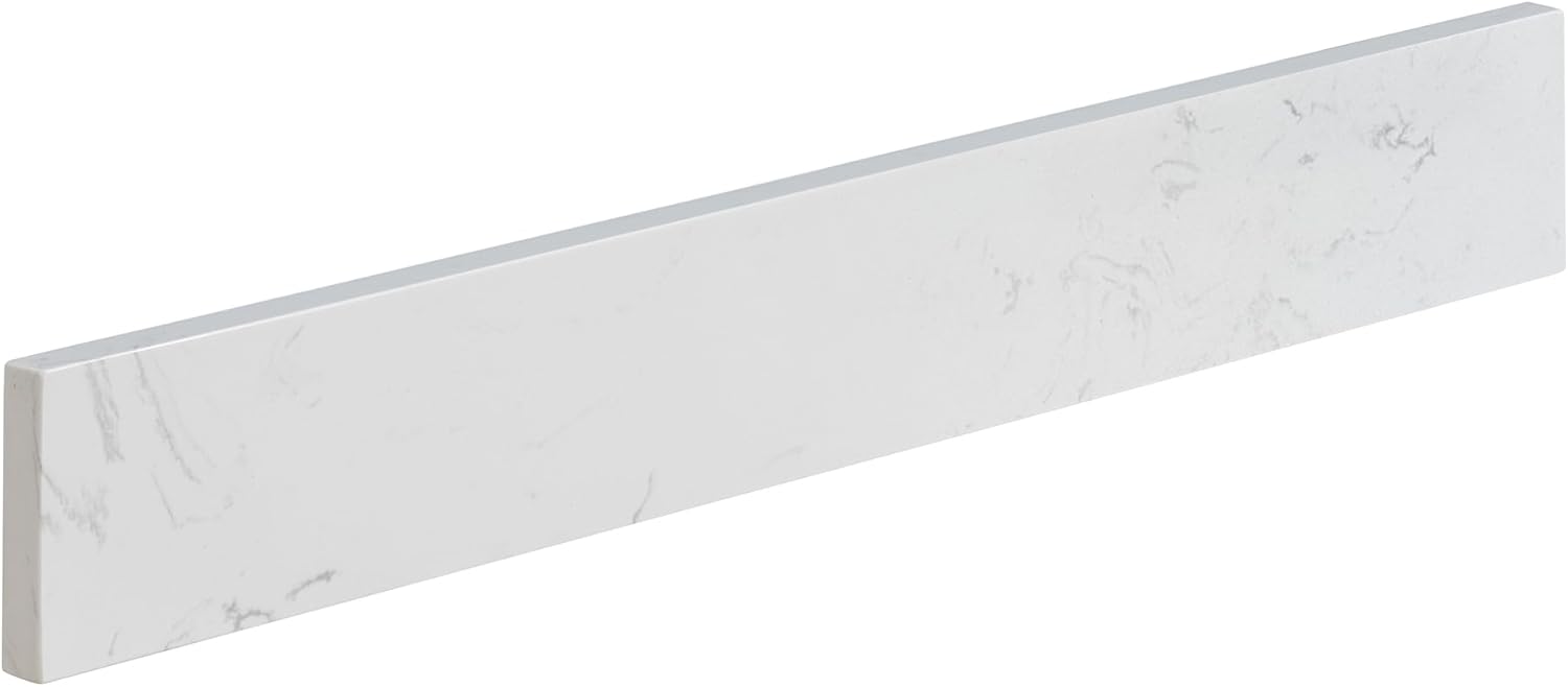 30 Inch Bathroom Vanity Backsplash Engineered Marble Stone Sink Backsplashes for Vanities Countertop Bath Fixtures Accessories Aosta White