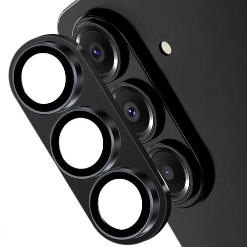 TZGZT Camera Lens Protector for Samsung Galaxy S26 Plus/S26 Military Grade Shatterproof Protection Aluminum Alloy Material Case Friendly 9H Screen Protector Tempered Glass Accessories Black