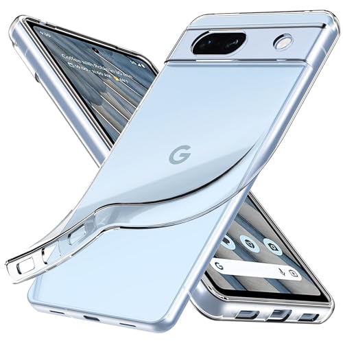 Image of NISHTECH for Google Pixel 7A 5G Premium Transparent Hybrid Soft Slim Dust Proof Back Case Cover Silicone with Camera Protection