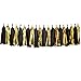 Bobee 20 Black and Gold Tissue Paper Tassel Garland Party Decorations DIY Easy Setup for Balloon Tail Wedding Event Birthday Decoration