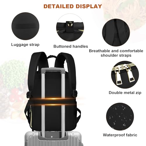Lunch Backpack for Women Men 15.6 in Laptop Backpack with Insulated Bag Travel Backpack TSA Approved for Business School by RAINSMORE - Image 4