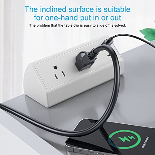 Power Strip With Usb,Power Strip 18W Usb-C Fast Charging Outlets For Conference Desk Power Outlets With Clamp Mount,800J Surge Protector #TOP2