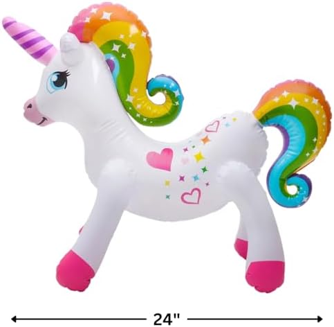 Rhode Island Novelty 24 Inch Rainbow Inflatable Unicorn, One per Order image 5