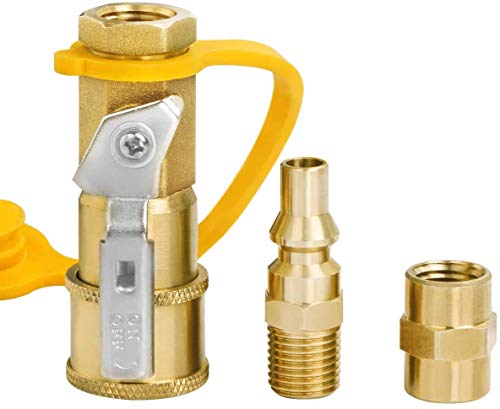 SHINESTAR RV Propane Quick Connect Fittings for Propane Hose, 1/4