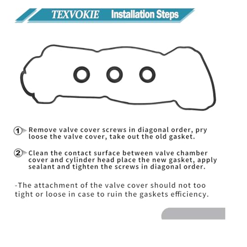 Image of VS50588R Valve Cover Gasket Set Fit for Lexus ES300 3.0,Repalcement for Toyota Camry,Avalon,Sienna,Highlander,Solara,Lexus ES330,RX300, RX330, RX400h 3.0L 3.3L VS50515R,11213-0A010, 11214-0A010